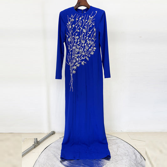 Rhinestone Floral Formal Party Dresses