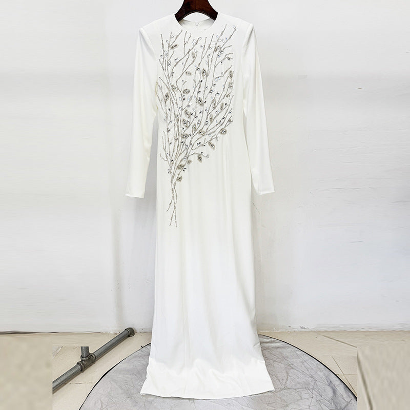 Rhinestone Floral Formal Party Dresses