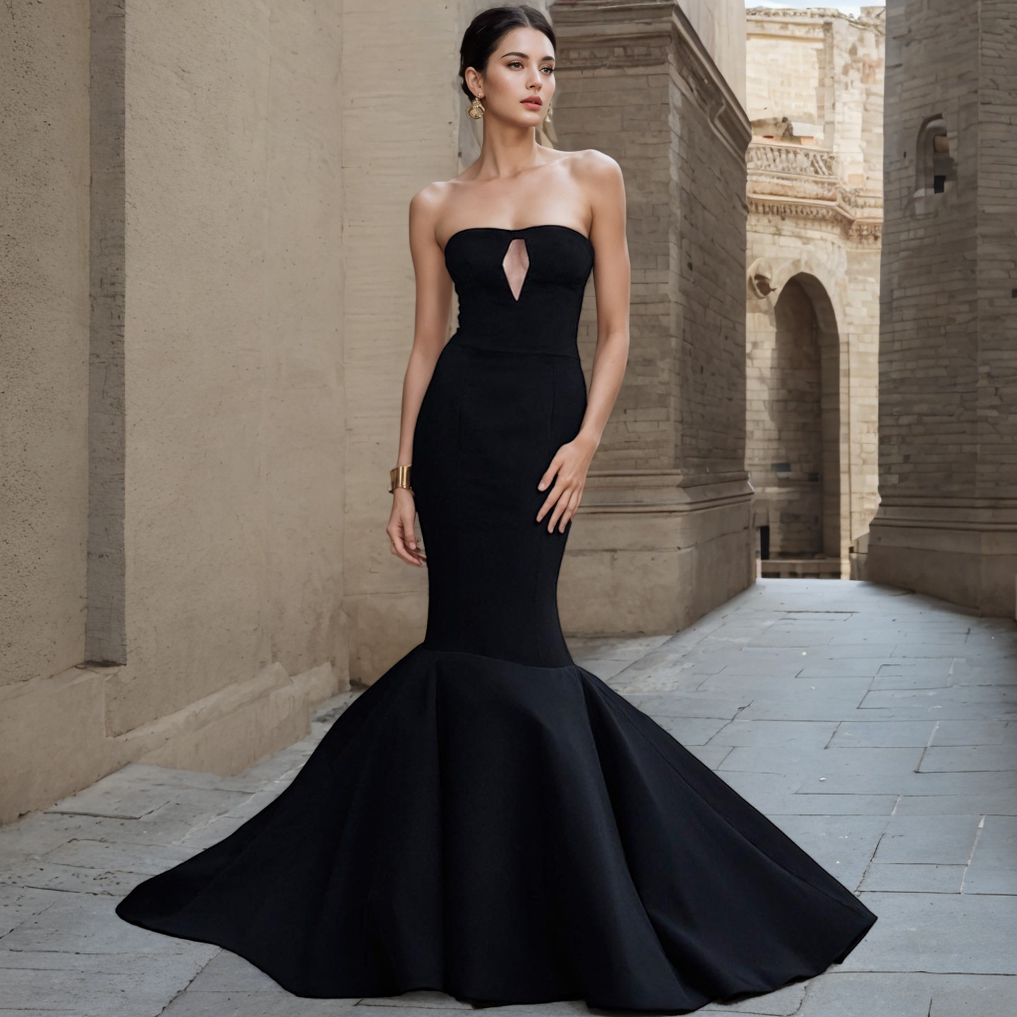 Luxury Black Party Outfit Off the Shoulder Long Formal Dress Prom Gown Mermaid Evening Dresses for Women
