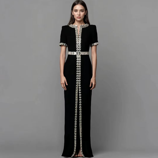 Womens Party Wear Ladies Elegant High Formal Rhinestone Evening Dresses