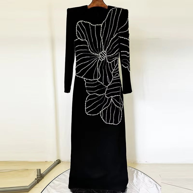 Women's Long Formal Dress Beaded Diamond Party Elegant Gowns for Women Evening Dresses