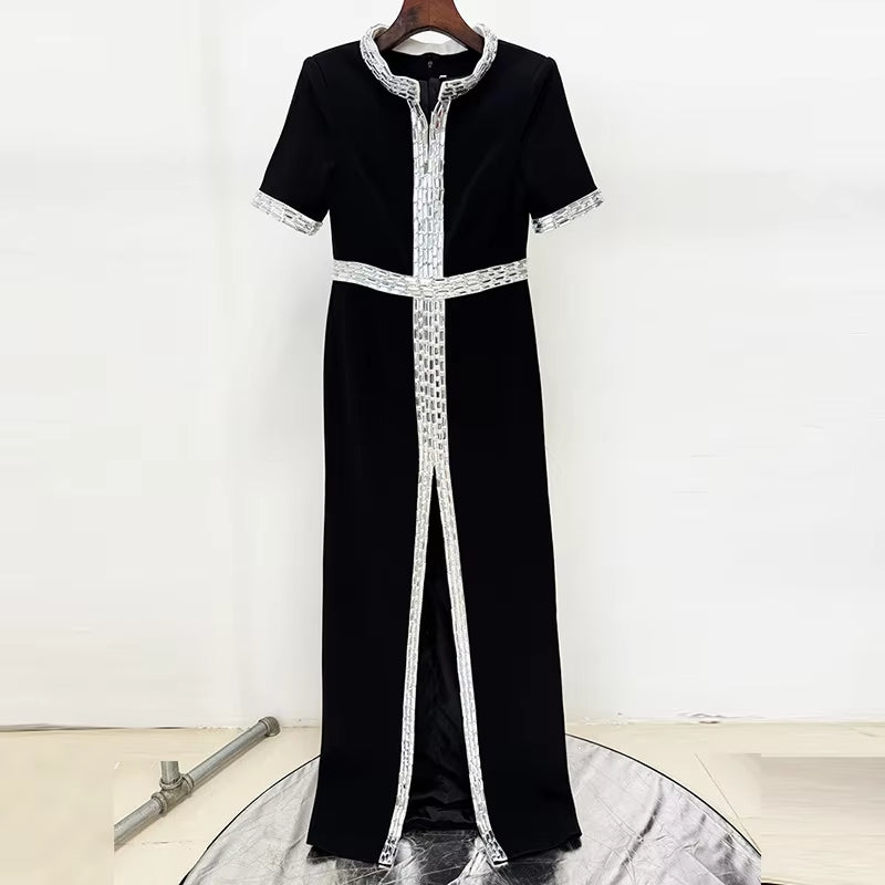 Womens Party Wear Ladies Elegant High Formal Rhinestone Evening Dresses