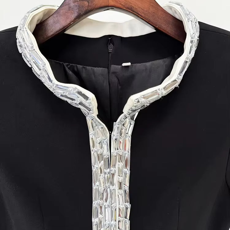Womens Party Wear Ladies Elegant High Formal Rhinestone Evening Dresses