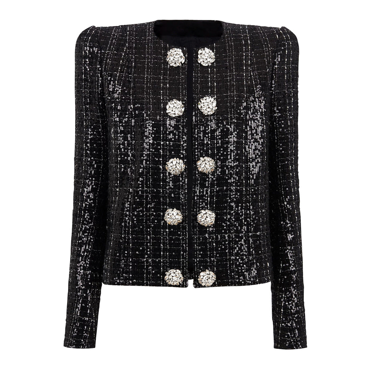 Long Sleeve Jacket and Mini Skirt Tweed Skirt Set