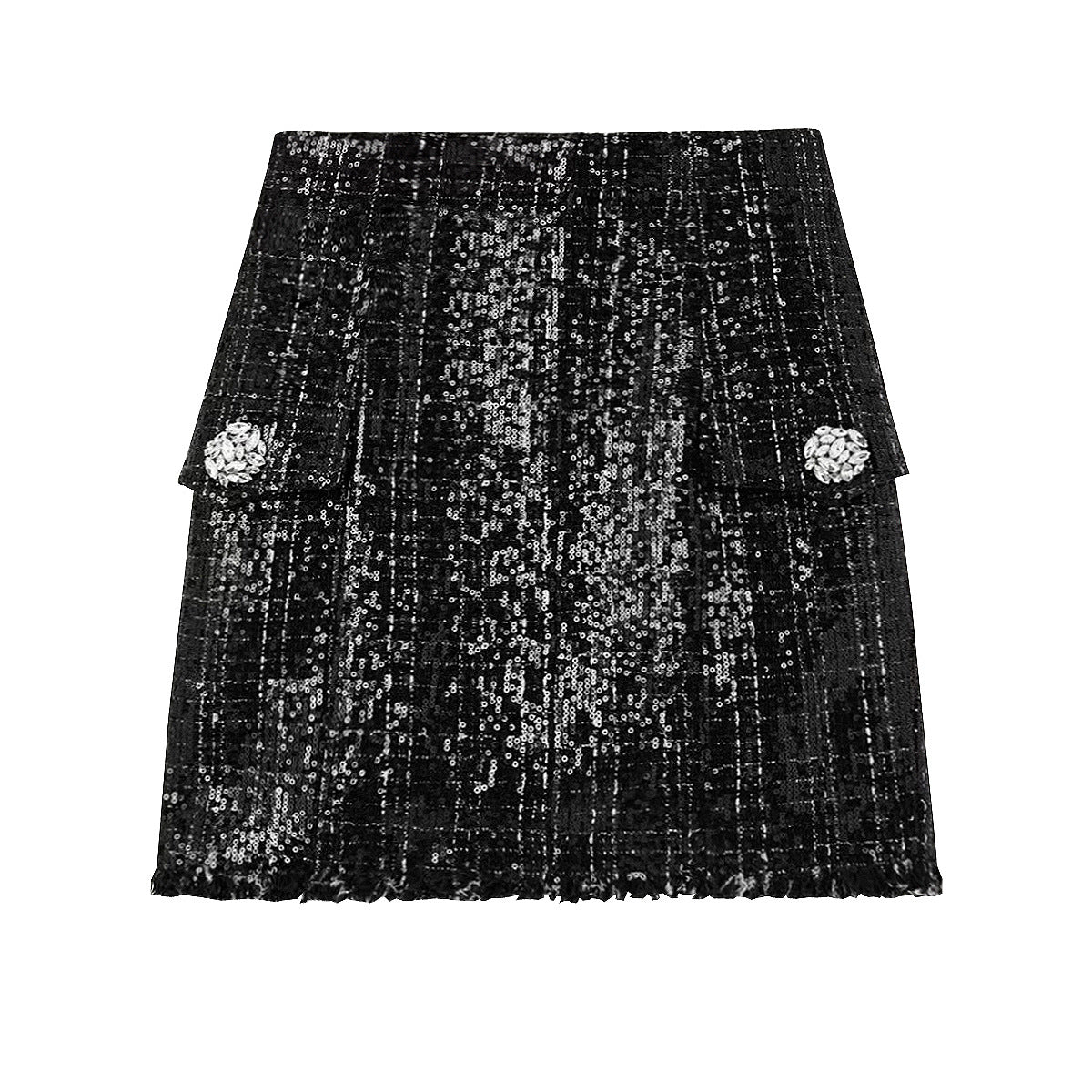 Long Sleeve Jacket and Mini Skirt Tweed Skirt Set